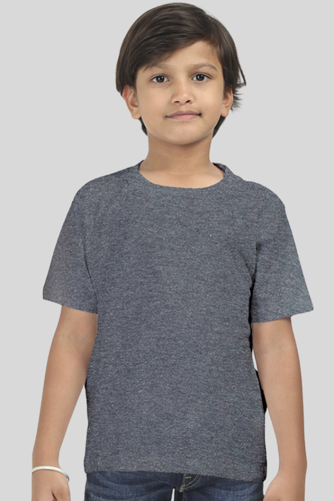 Charcoal Melange T-Shirt For Boy - WowWaves