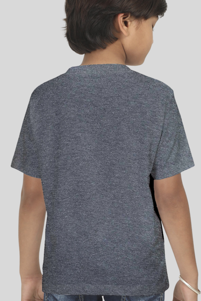 Charcoal Melange T-Shirt For Boy - WowWaves - 1