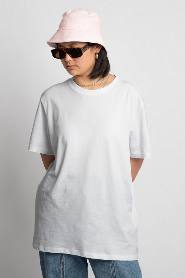 White Oversized T-Shirt For Women - WowWaves