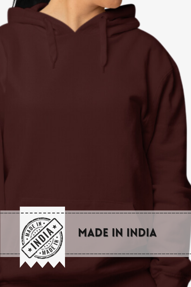 Maroon Oversized Hoodie For Women - WowWaves - 8