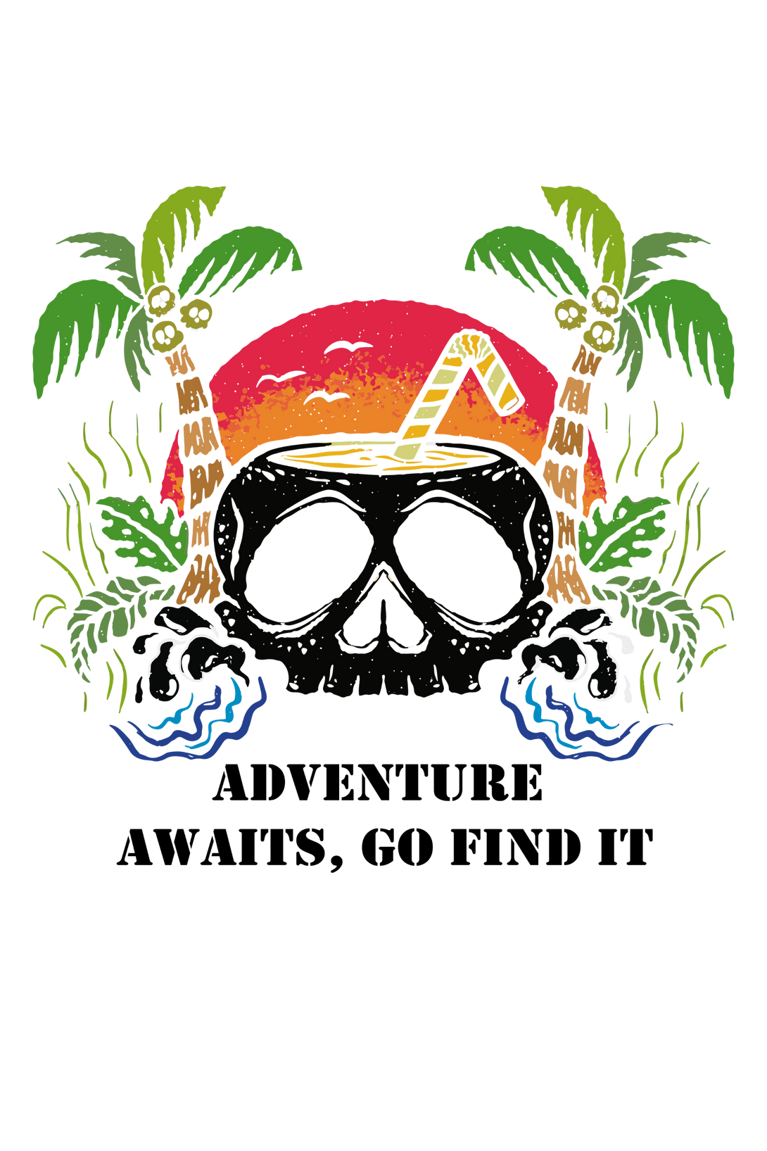Hawaiian Beach Printed T-Shirt For Men - WowWaves - 1