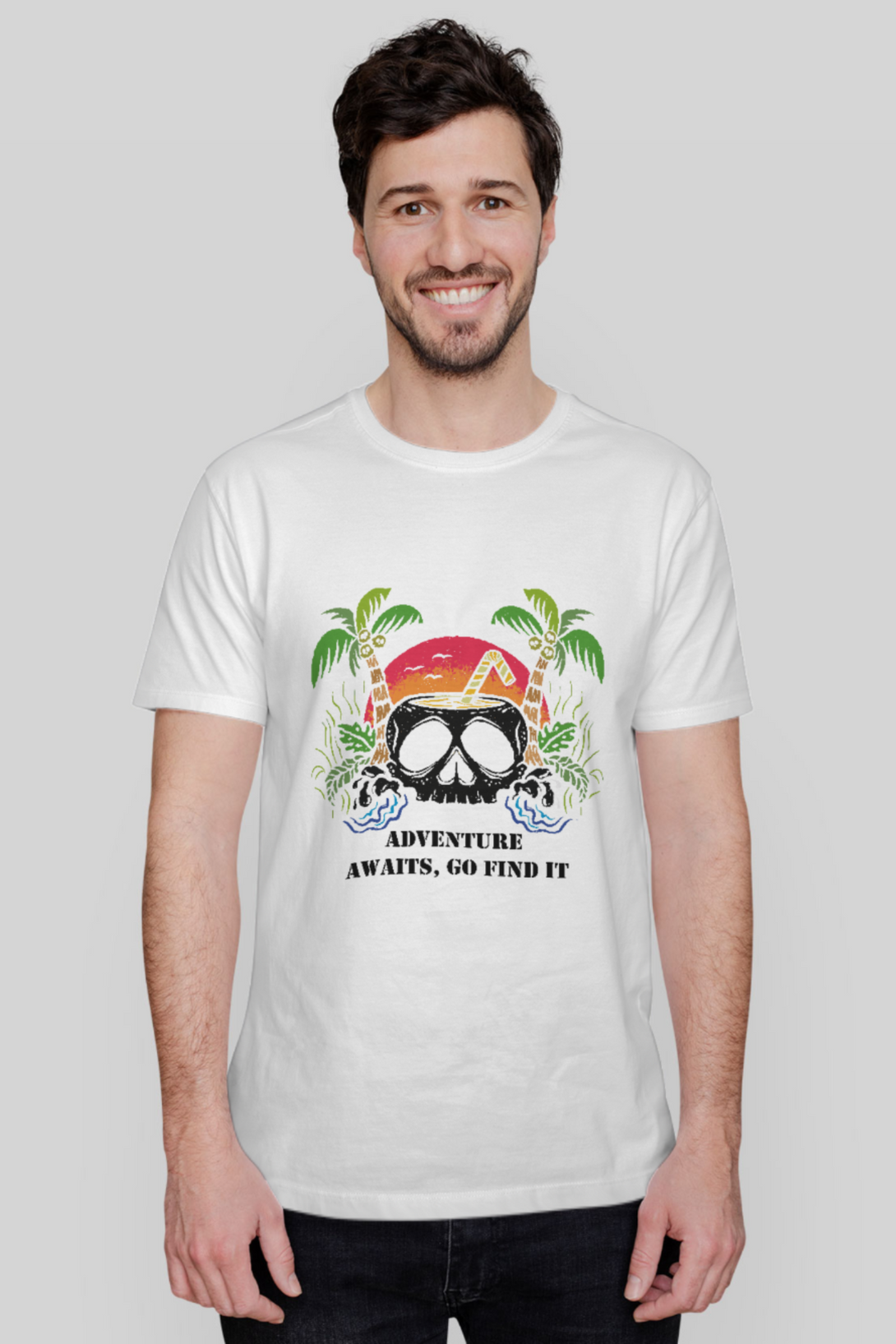 Hawaiian Beach Printed T-Shirt For Men - WowWaves - 7