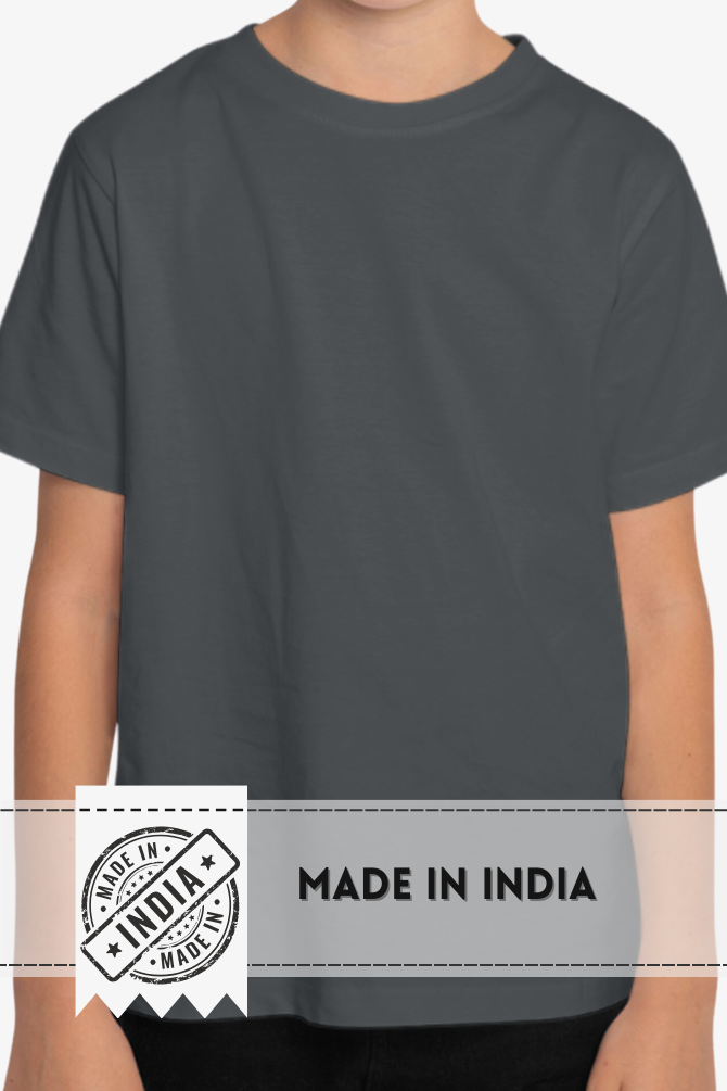 Steel Grey T-Shirt For Boy - WowWaves - 5