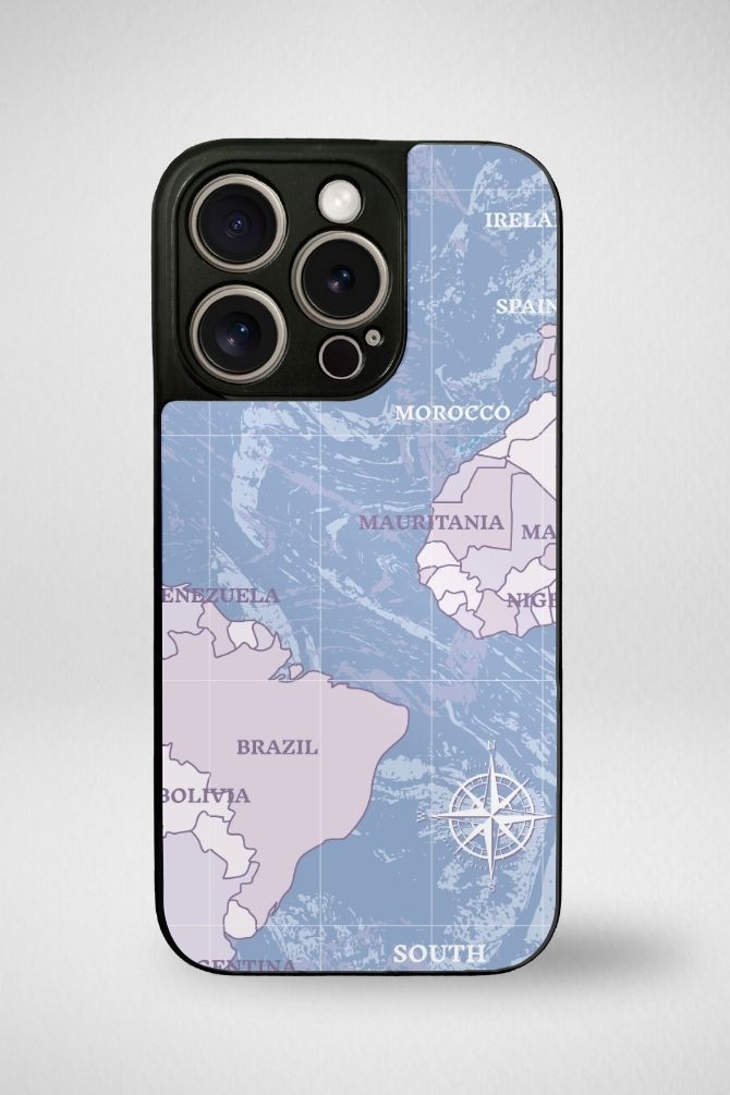 Worldmap Travel Glass Mobile Case - iPhone, Samsung & OnePlus -2