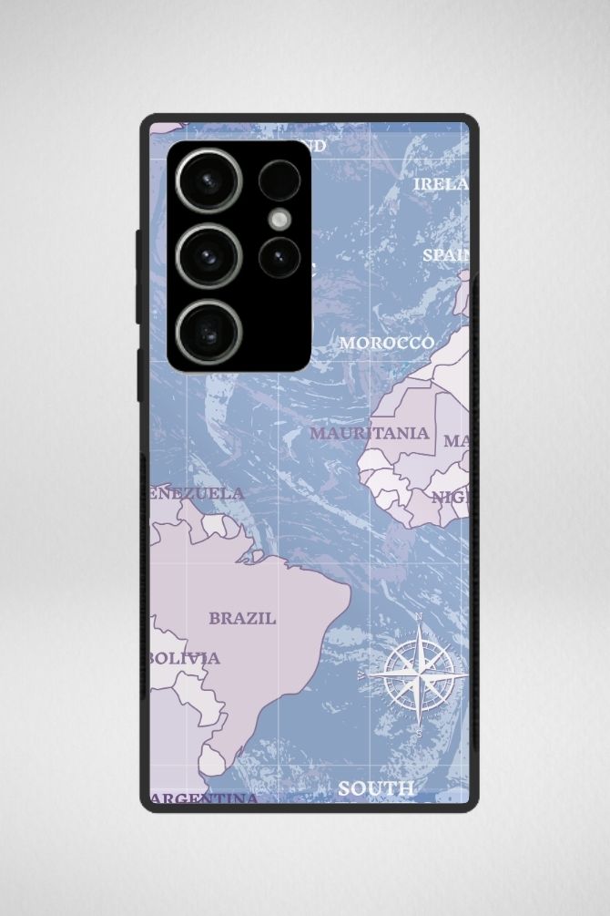 Worldmap Travel Glass Mobile Case - iPhone, Samsung & OnePlus -5