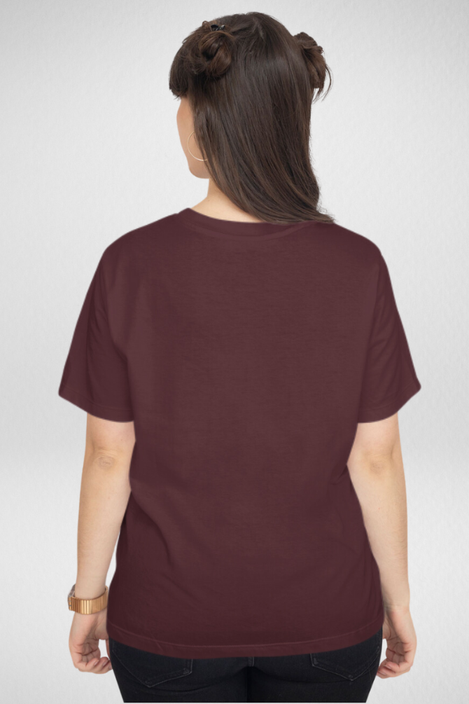 Maroon And Beige Plain T-Shirts Combo For Women - WowWaves - 4
