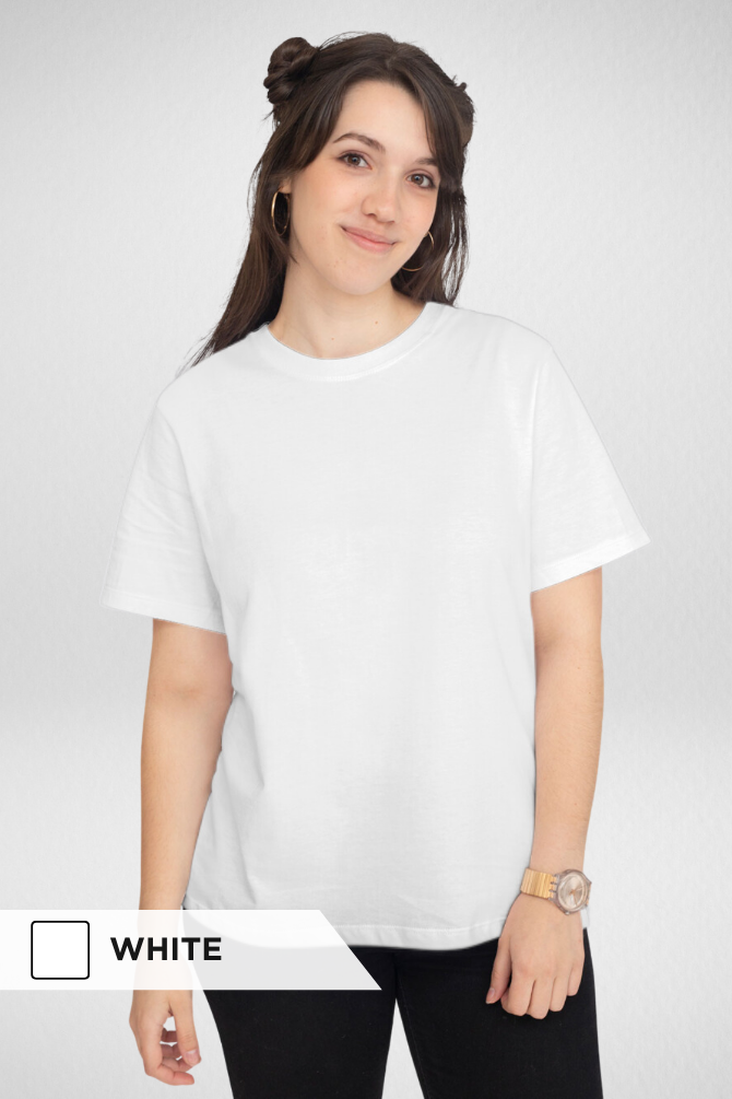 White And Lavender Plain T-Shirts Combo For Women - WowWaves - 2