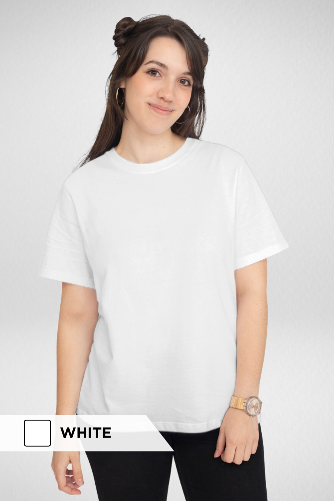 White And Red Plain T-Shirts Combo For Women - WowWaves - 3