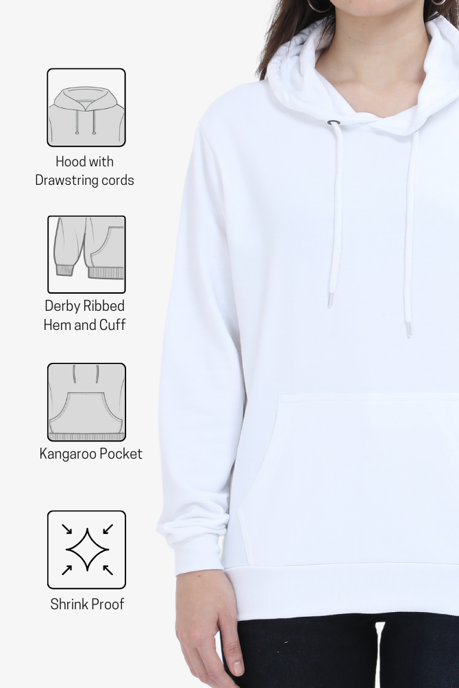 White Hoodie For Women - WowWaves - 4