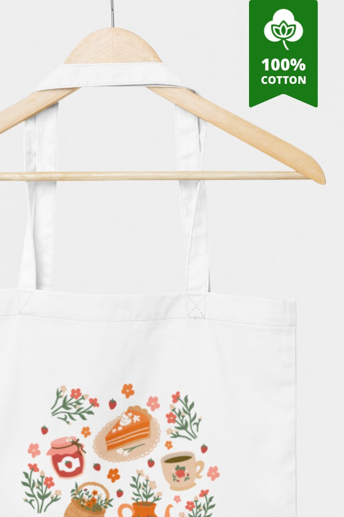 Breakfast Nature Quote Zipper Tote Bag -3