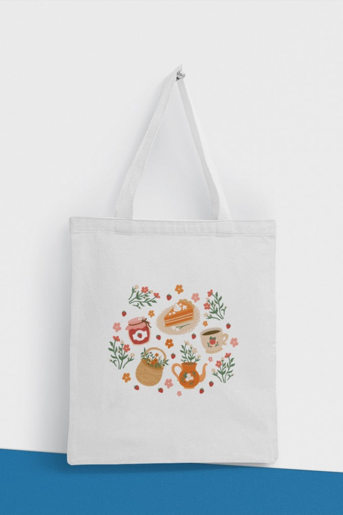 Breakfast Nature Quote Zipper Tote Bag -5