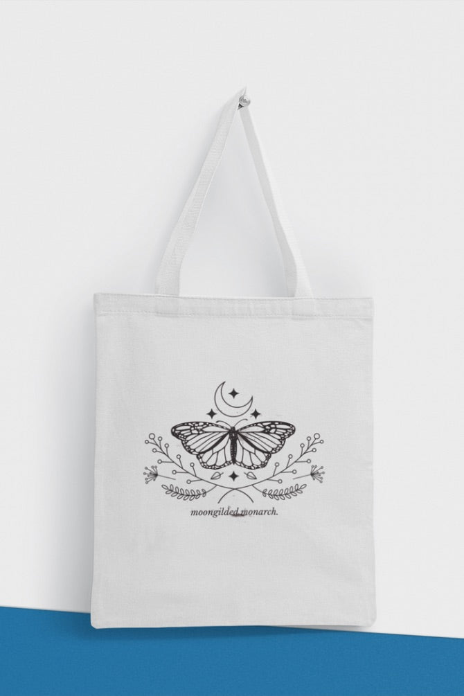 Moon Butterfly Zipper Tote Bag -5