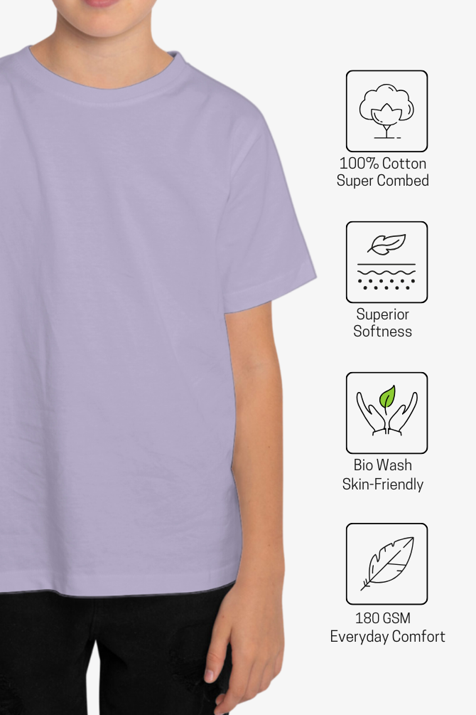 Lavender T-Shirt For Boy - WowWaves - 3
