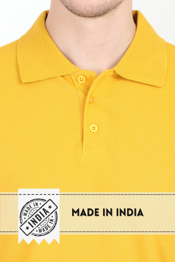 Mustard Yellow And Petrol Blue Polo T-Shirts Combo For Men - WowWaves - 7