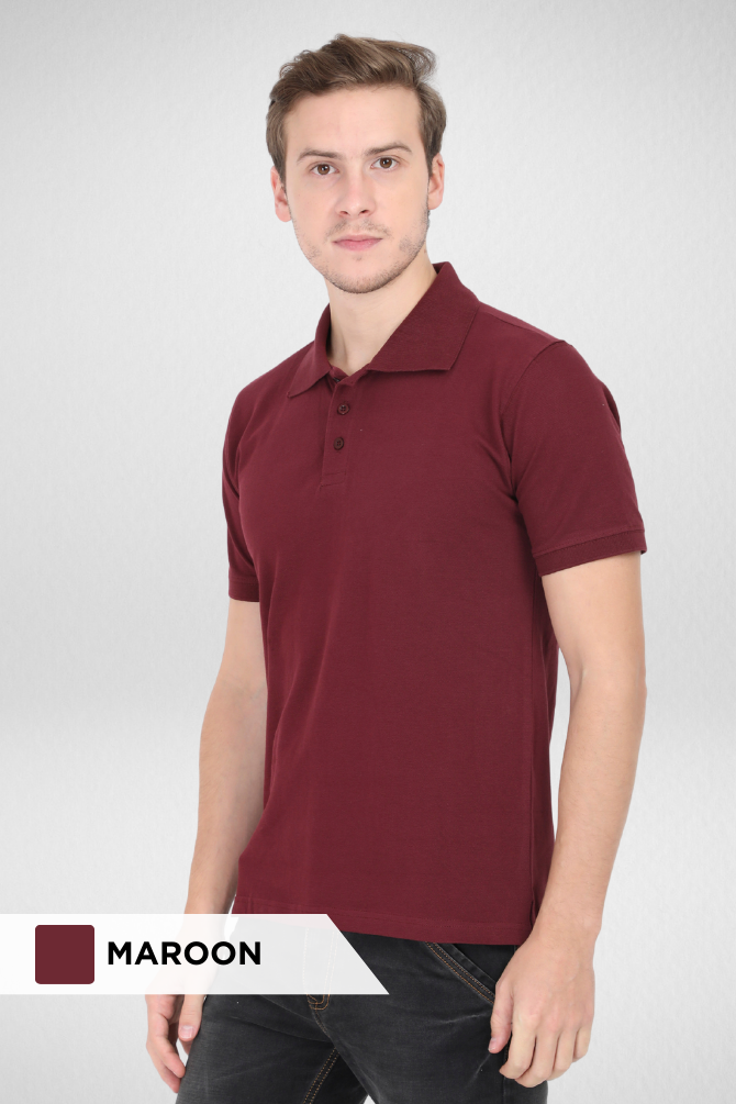 Pack Of 3 Polo T-Shirts Maroon Coffee Brown And Mustard Yellow For Men - WowWaves - 4