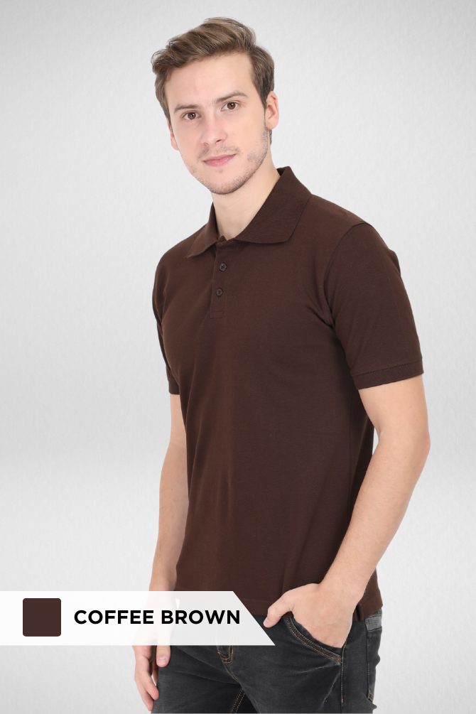 Pack Of 3 Polo T-Shirts Maroon Coffee Brown And Mustard Yellow For Men - WowWaves - 3