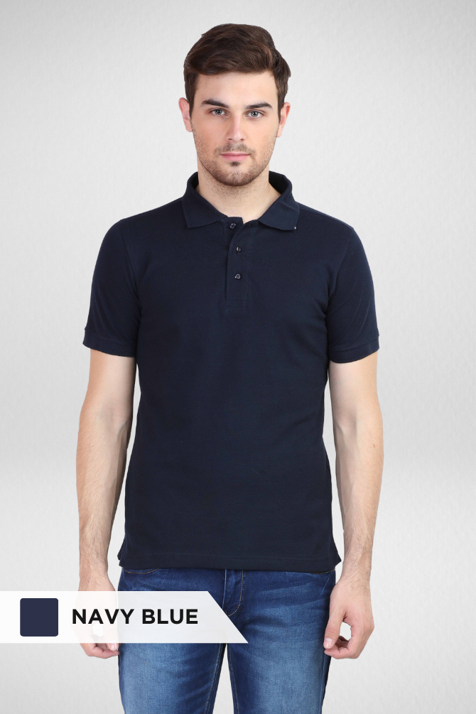 Pack Of 3 Polo T-Shirts Petrol Blue Royal Blue And Navy Blue For Men - WowWaves - 3