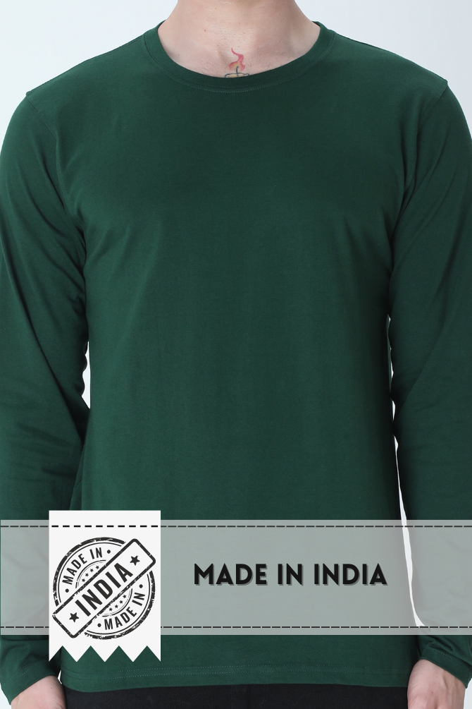 Maroon And Bottle Green Full Sleeve T-Shirts Combo For Men - WowWaves - 4