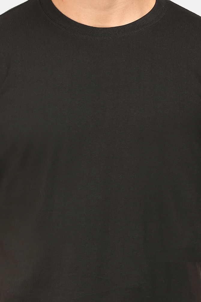 Black And Grey Melange Plain T-Shirts Combo For Men - WowWaves - 5