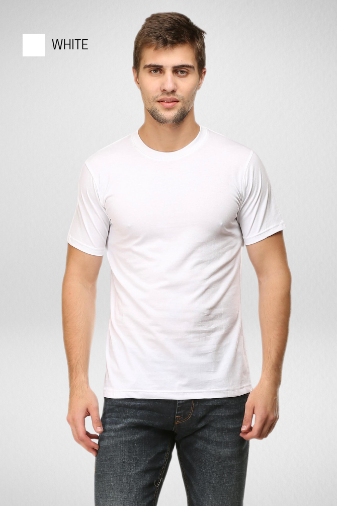 Black And White Plain T-Shirts Combo For Men - WowWaves - 2