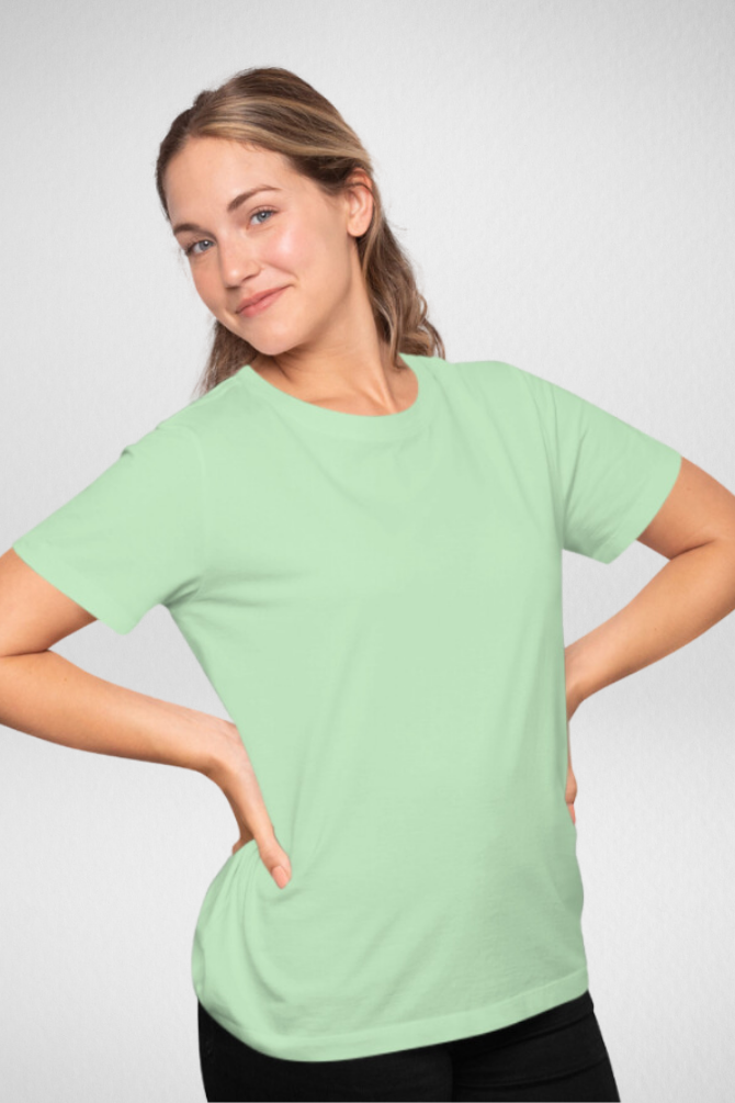 Jade Green T-Shirt For Women - WowWaves