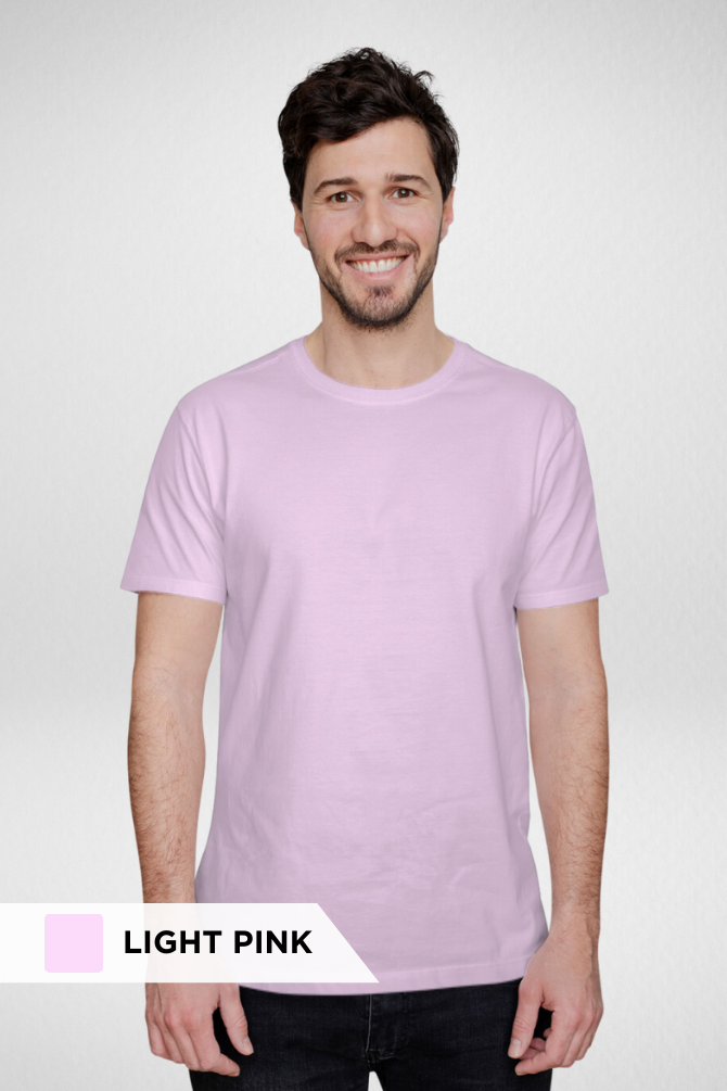 Lavender And Light Pink Plain T-Shirts Combo For Men - WowWaves - 2