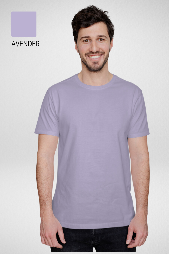 Pack Of 3 Plain T-Shirts Lavender Light Pink And White For Men - WowWaves - 3