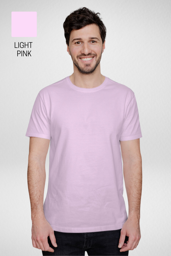 Pack Of 3 Plain T-Shirts Lavender Light Pink And White For Men - WowWaves - 4