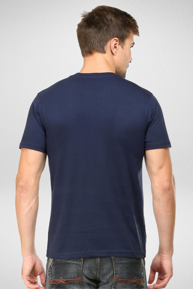 Navy Blue And Red Plain T-Shirts Combo For Men - WowWaves - 4