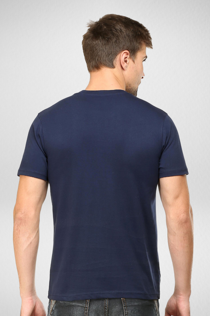 Pack Of 3 Plain T-Shirts Navy Blue Skyblue And Petrol Blue For Men - WowWaves - 7