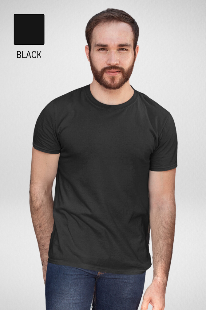 Pack Of 3 Plain T-Shirts Steel Grey Charcoal Melange And Black For Men - WowWaves - 2