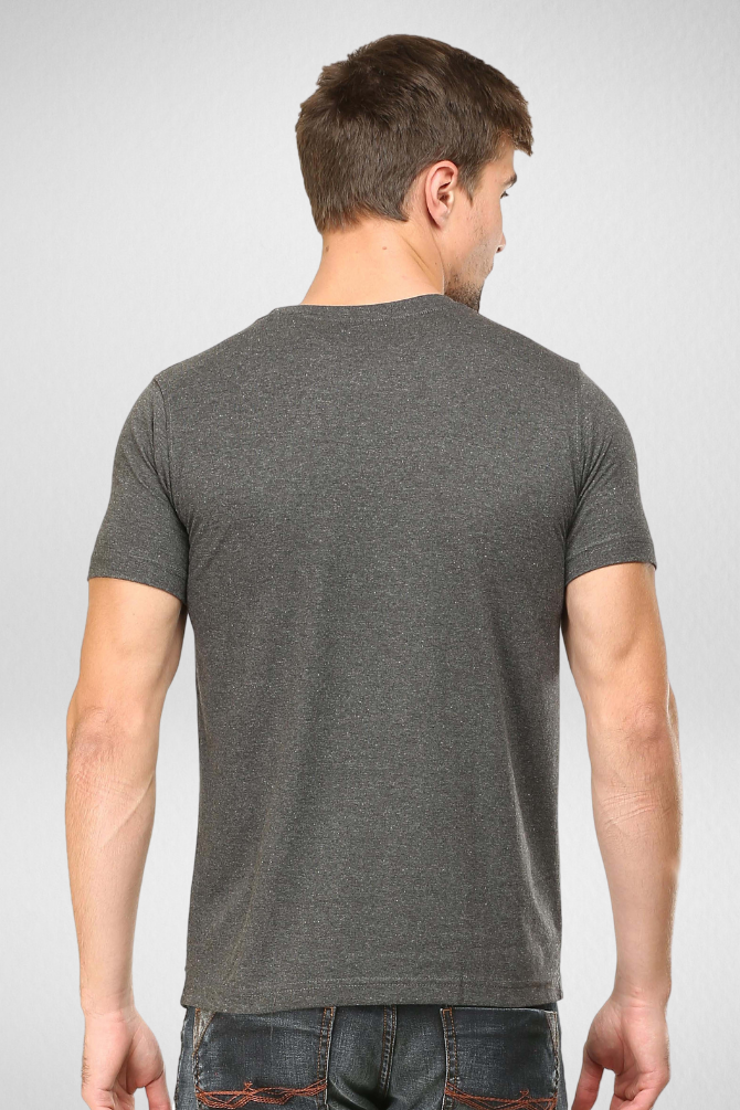 Pack Of 3 Plain T-Shirts Steel Grey Charcoal Melange And Black For Men - WowWaves - 7