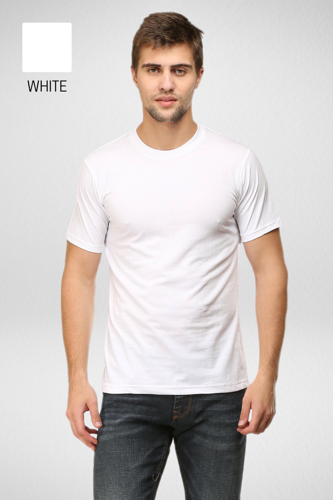 Pack Of 3 Plain T-Shirts White Black And Charcoal Melange For Men - WowWaves - 4