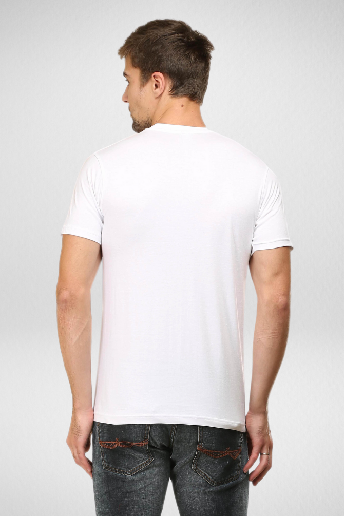 White And Grey Melange Plain T-Shirts Combo For Men - WowWaves - 4