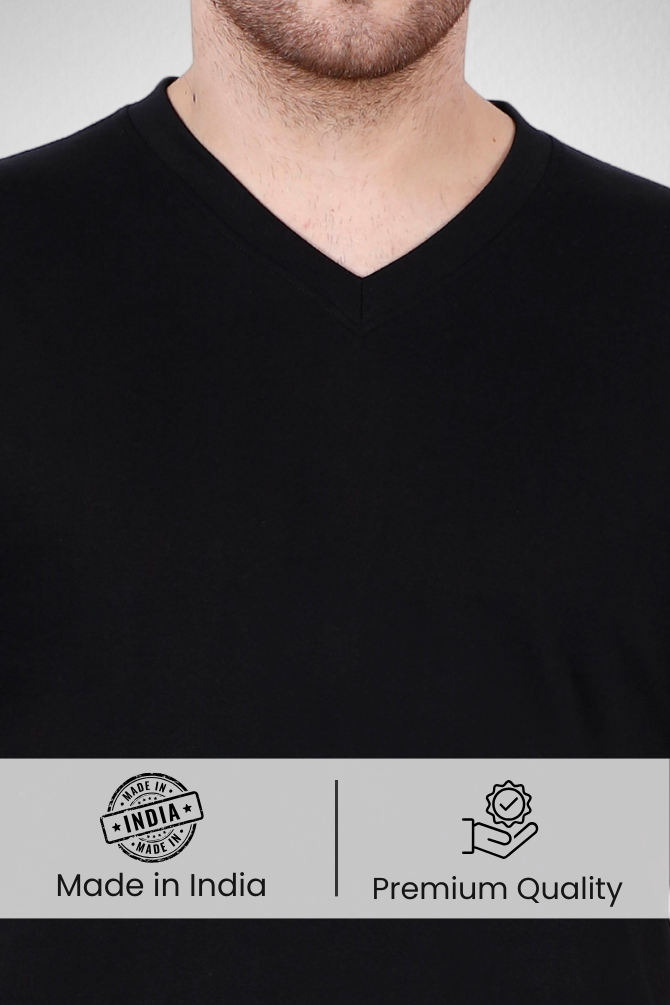Pack Of 3 V Neck T-Shirts White Black And Grey Melange For Men - WowWaves - 8