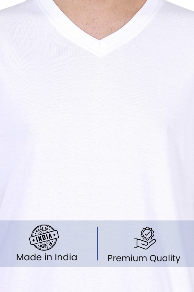 White And Grey Melange V Neck T-Shirts Combo For Men - WowWaves - 7