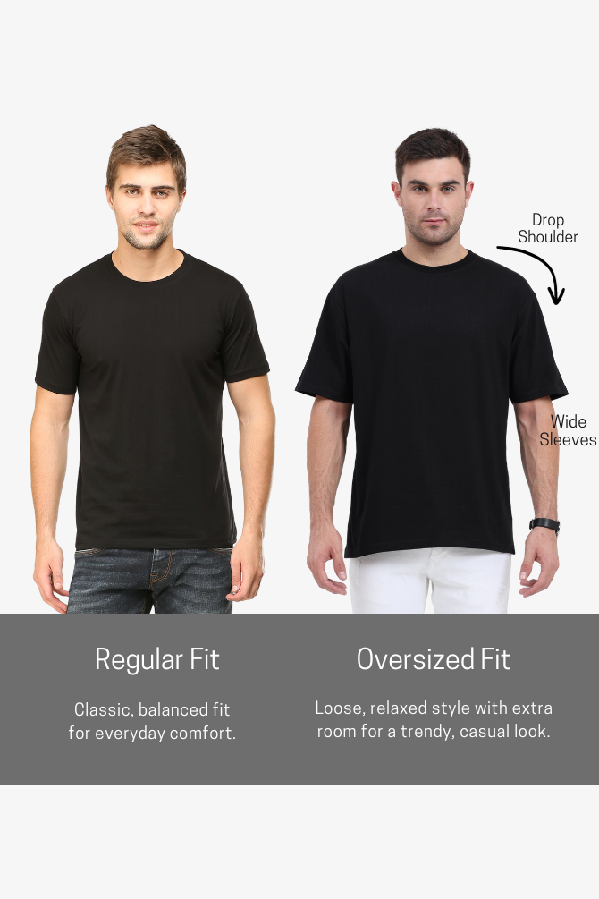 Black Lightweight Oversized T-Shirt For Men - WowWaves - 7