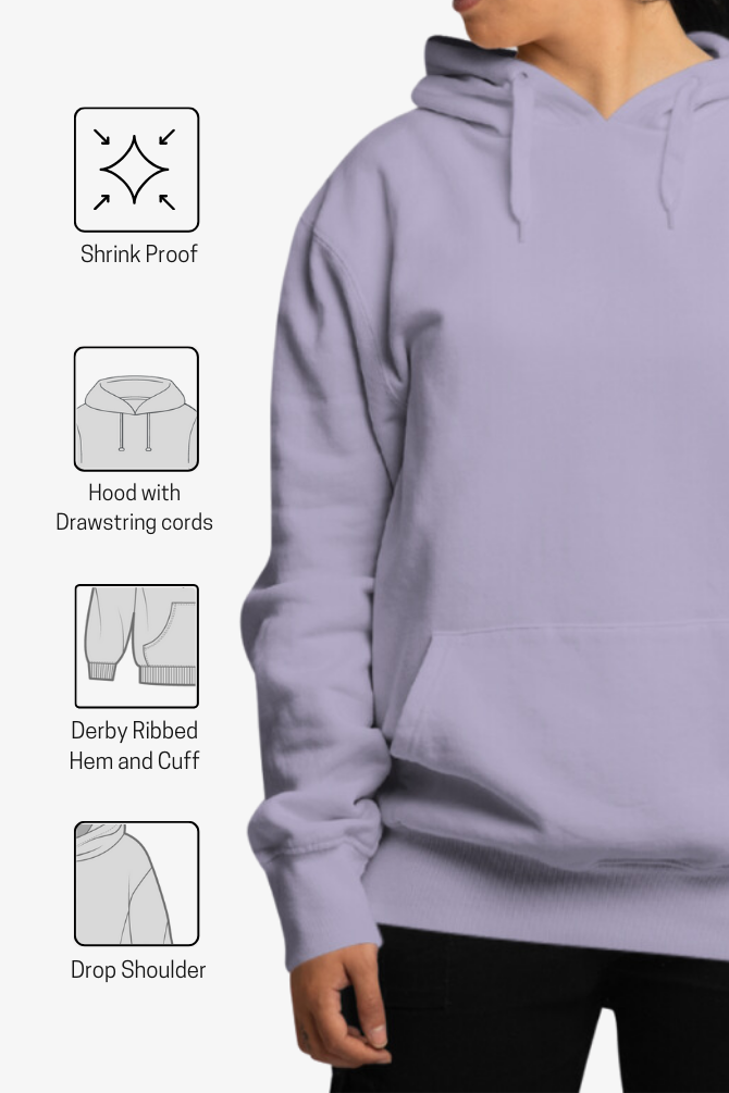 Lavender Oversized Hoodie For Women - WowWaves - 8