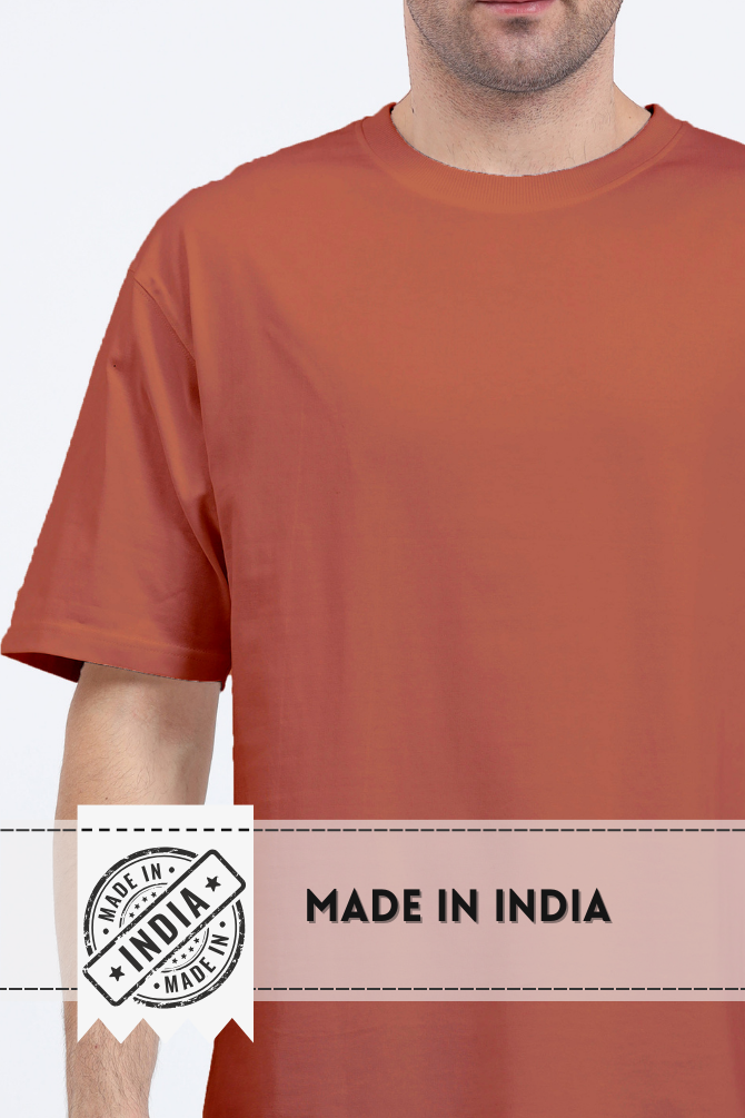 Coral Oversized T-Shirt For Men - WowWaves - 4