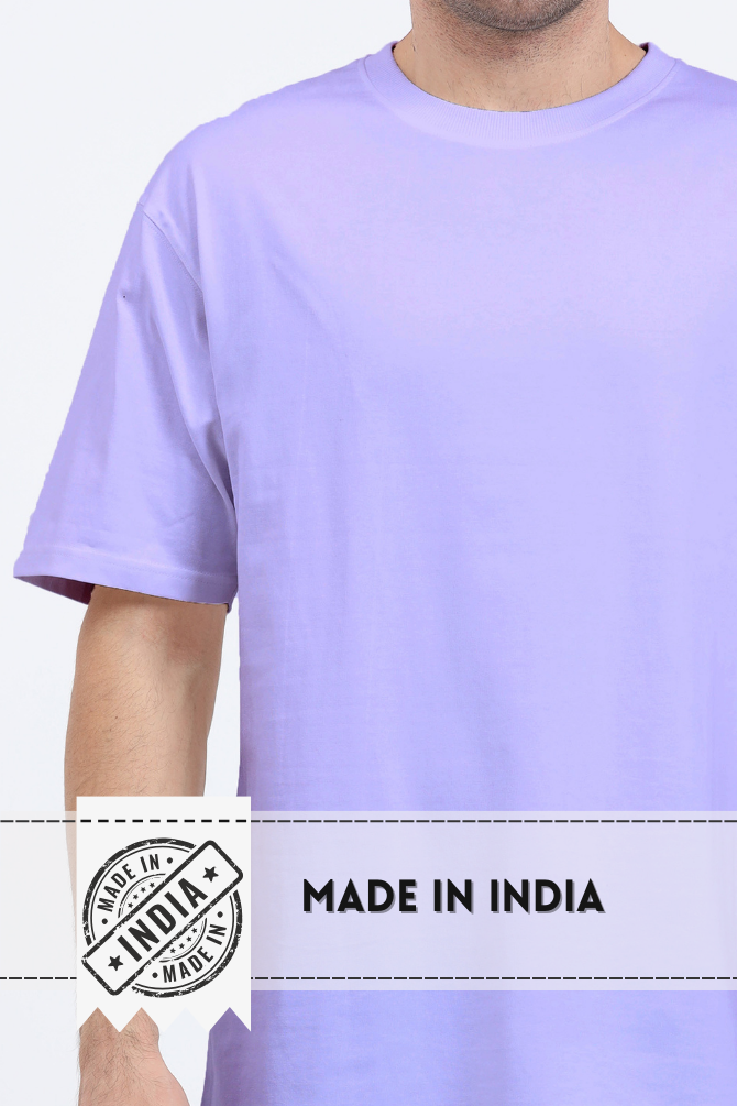 Lavender Oversized T-Shirt For Men - WowWaves - 4