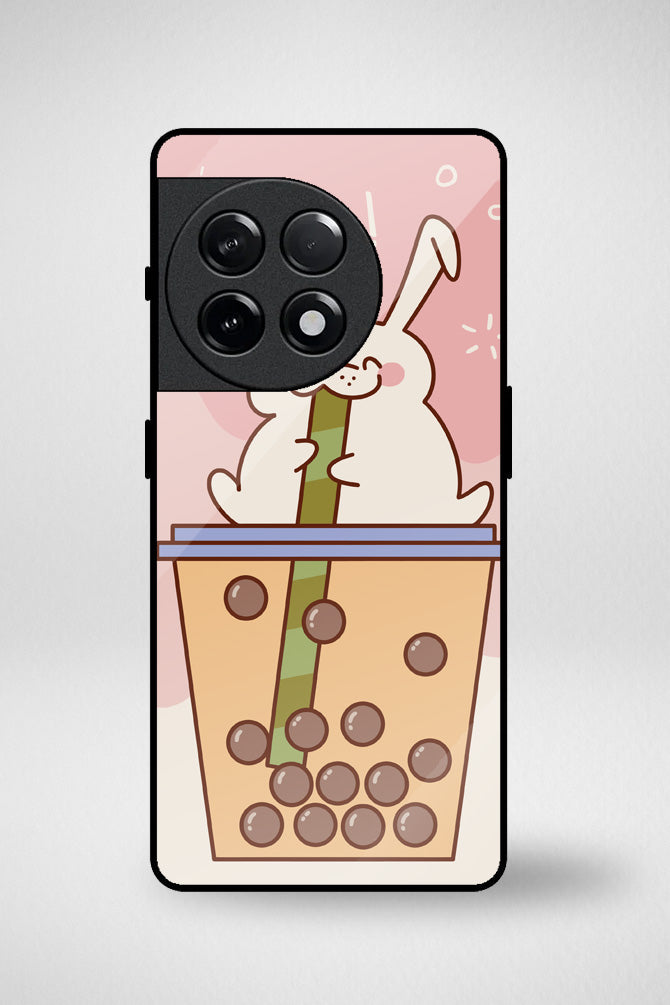 Kawaii animals in tea drinks Glass Mobile Case - iPhone, Samsung & OnePlus -13