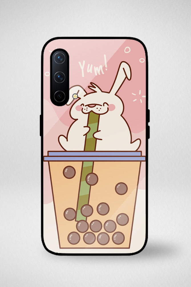 Kawaii animals in tea drinks Glass Mobile Case - iPhone, Samsung & OnePlus -14