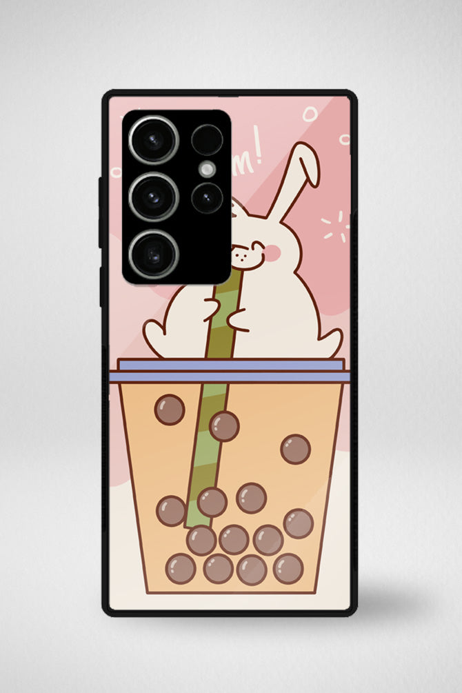 Kawaii animals in tea drinks Glass Mobile Case - iPhone, Samsung & OnePlus -15