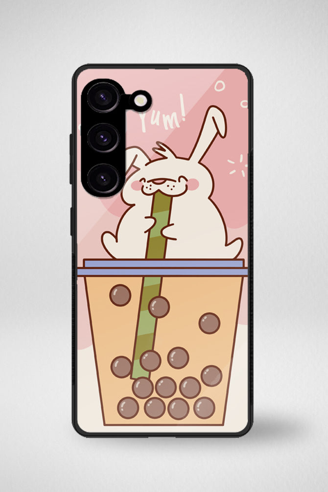 Kawaii animals in tea drinks Glass Mobile Case - iPhone, Samsung & OnePlus -16