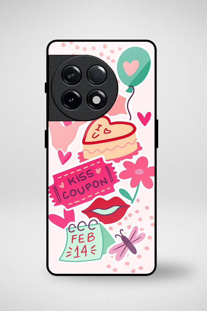 Valentines day holiday Glass Mobile Case - iPhone, Samsung & OnePlus -3