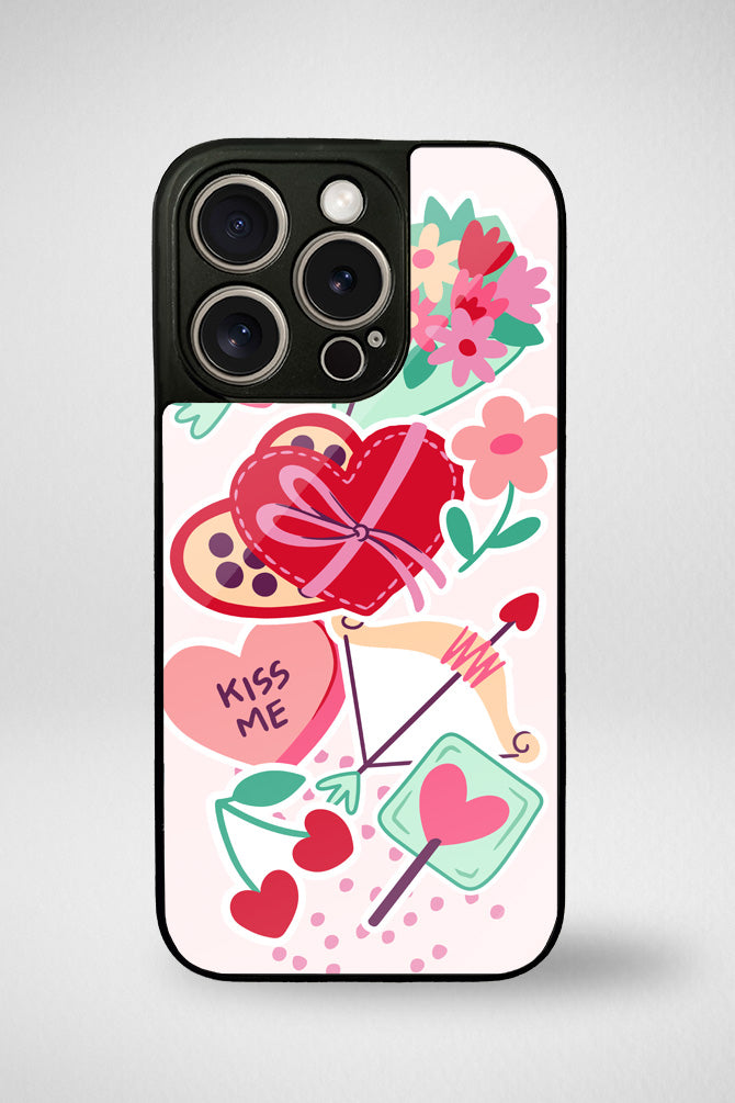 Valentines day holiday Glass Mobile Case - iPhone, Samsung & OnePlus -7