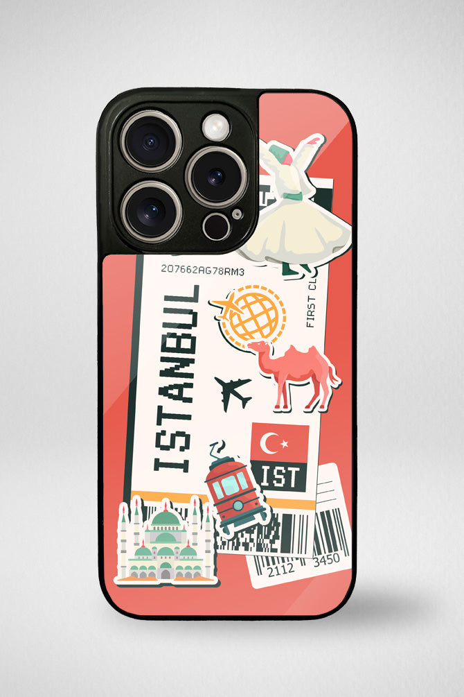 Worldwide boarding pass travel Glass Mobile Case - iPhone, Samsung & OnePlus -2