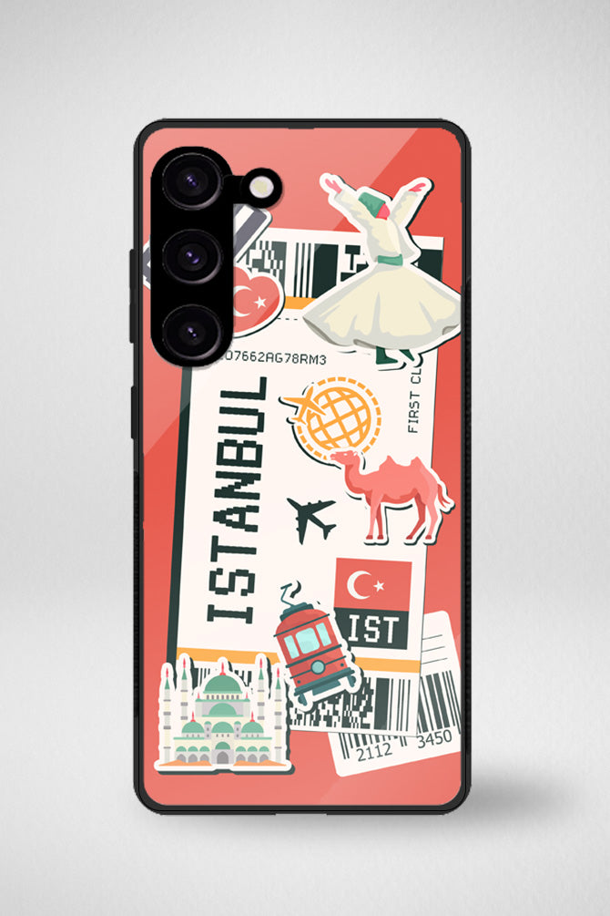 Worldwide boarding pass travel Glass Mobile Case - iPhone, Samsung & OnePlus -6