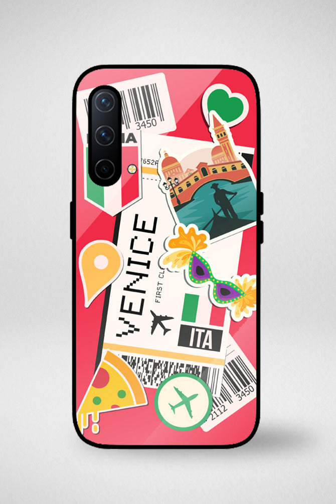 Italian cities boarding pass Glass Mobile Case - iPhone, Samsung & OnePlus -9