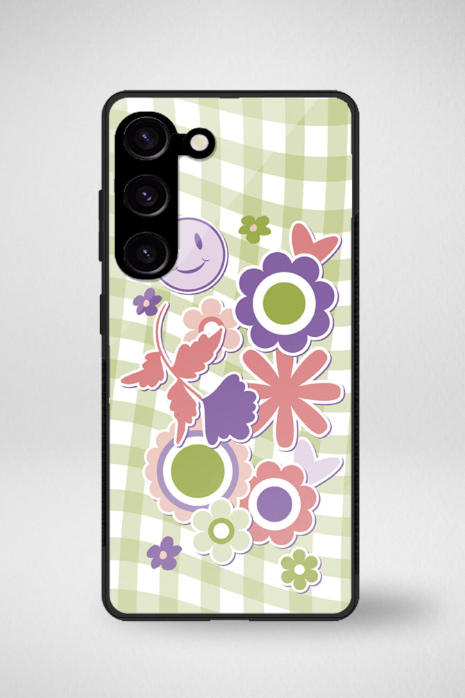 Danish pastel cute stickers Glass Mobile Case - iPhone, Samsung & OnePlus -6